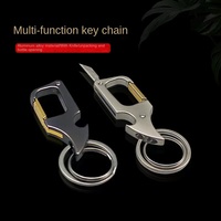 Creative Two-dimensional Aluminum Alloy Electronic Key Finder New Multi-function Keychain Men's Bottle Opener Open Express