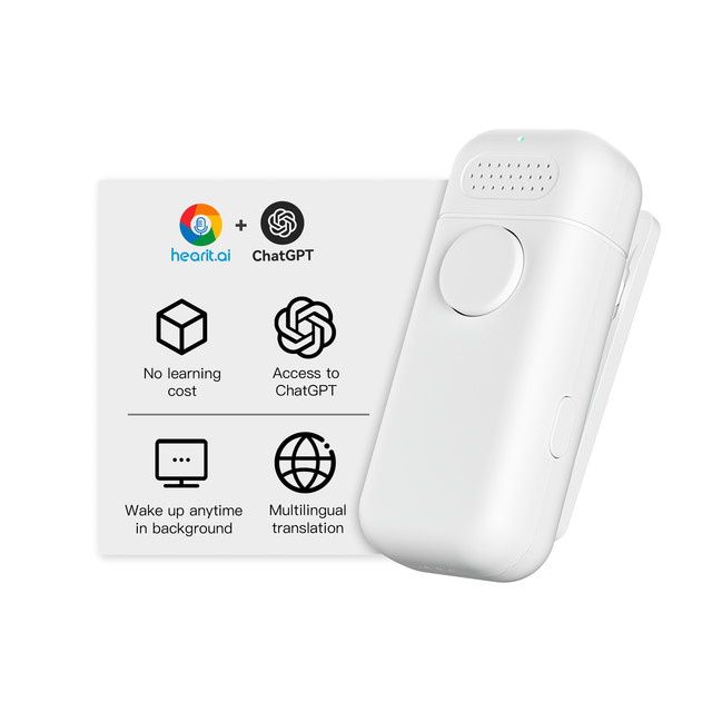 Back Clip ChatGPT AI BLE Microphone for Office Meeting and Interview ODM OEM