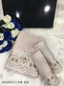 Set di <span class=keywords><strong>Asciugamani</strong></span> da Bagno in Morbido <span class=keywords><strong>Pizzo</strong></span> di Lusso, <span class=keywords><strong>Asciugamani</strong></span> in Cotone Economici all'Ingrosso per Casa e Hotel, Alta Solidità del Colore, Tecniche di Ricamo Jacquard - Product Image 3