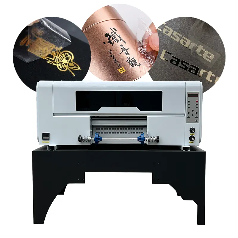 מחיר מפעל A3 מדפסת UV DTF הכל באחד מנורת UV ייבוש AB סרט למינציה מכונת הדפסה מכשיר סיבובי מדפסת UV