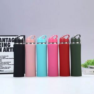 Leakproof Straw Cap Sports Vacuum Flask 600ml <b>750ml</b> 304 Stainless Steel <b>Water</b> <b>Bottle</b> Handle Design for Camping Gym Travel - Product Image 3