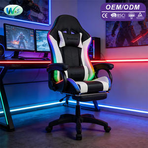 Chaise de bureau ergonomique à prix d'usine, chaise de jeu pivotante inclinable avec haut-parleur <span class=keywords><strong>Bluetooth</strong></span>, chaise de <span class=keywords><strong>gamer</strong></span> RGB WS8475 - Product Image 1