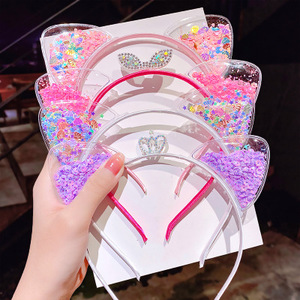 Los niños son arenas movedizas corona diadema super lindo oreja de gato diadema niñas bebé horquilla para el cabello - Product Image 2