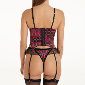 Fashion Lace Mesh Sexy Bra Set Top Nightclub Style Girl Underwear With Lace Color Patchwork Ballet Dress Lace Skirt Lingerie - Product Image 2