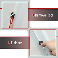 Pistolet à mastic, rapport de poussée 12:1, noir et rouge, 360 °   Pistolet à mastic rotatif en plastique avec coupe-buse, outil de perforation pour joints d'étanchéité