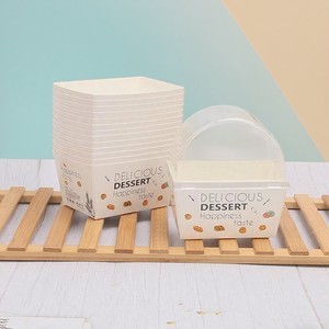 Venta caliente Take Away Baking Package Desayuno Papel Panadería Huevo Gota Sandwich Box con tapa - Product Image 2