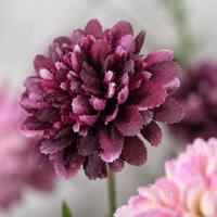 Bunga Scabiosa Sutra Buatan Daun Sempit Biru untuk Dekorasi Ruang Tamu & Pengaturan Lorong Pernikahan