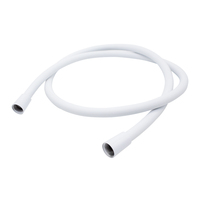 Tuyau de douche en silicone blanc mat de qualité supérieure avec corps souple et flexible et conception anti-pli pour salles de bain modernes