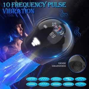 LetRock 10 Vibrations LCD Display Penis Trainer with Delay Locking Male Masturbator Cock Glans Wrapped Stimulator - Product Image 6