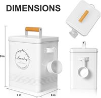 Conteneur de lessive pour l'organisation et le rangement de la buanderie, support blanc pour dosettes, distributeur de perles de lessive
