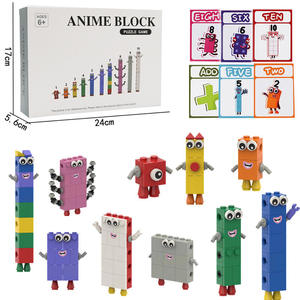 Blocs de nombres Jouet éducatif 10 styles de figurines transformables avec cartes de bataille Kit de jeu Cubes de liens <span class=keywords><strong>math</strong></span>ématiques modifiables - Product Image 1