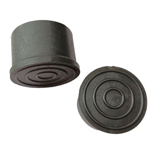 Couvre-pieds ronds en plastique noir antidérapants pour tables, chaises et bancs - Product Image 1