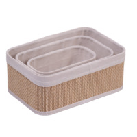 Ensemble de 3 paniers de rangement ronds en bambou tressé, décoratifs, pour bonbons, pour la maison, le bureau