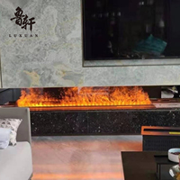 Décoration de cheminée télécommandée 60 pouces led multicolore effet flamme 3d atomisation vapeur d'eau vapeur cheminée électrique