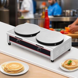 Matériel de restauration, machine à faire des crêpes roti, machine à faire des tortillas doubles en fonte antiadhésive, à <span class=keywords><strong>gaz</strong></span>, commerciale - Product Image 2