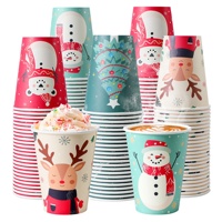 Vasos de Papel Ecológicos Biodegradables de 250 ml, Aptos para Alimentos, de Pared Simple, Resistentes al Agua, Aptos para Microondas, Reciclables, para Fiestas