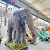 Modèle d'éléphant réaliste, animal animatronique de grande taille, éléphant mécanique pour aménagement paysager