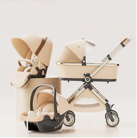 Vente en gros Poussette pour bébé pliable avec cadre en aluminium léger Système de voyage Poussette Poussette
