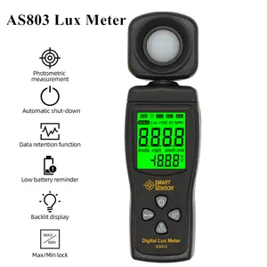 AS803LuxmeterデジタルライトメーターLuxメーターPhotometerUVメーターUV放射計LCDイルミネーションフォトメータールミネンステスター