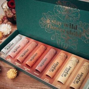 Luxury lipgloss cylinder packaging eco friendly gift biodegradable cosmetics custom logo paper box packaging tubes