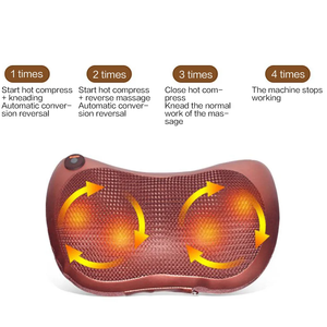 2024 Venta caliente masajeador de hombros y cuello almohada de masaje portátil calefacción Shiatsu Oficina hogar coche viaje masajeador con calor - Product Image 6