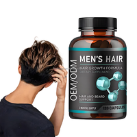 Capsules de croissance capillaire pour hommes à marque privée personnalisée – Complément naturel pour l'épaississement et la force des cheveux, bloqueur de DHT