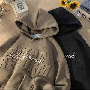 เสื้อฮู้ดผู้ชายแบบสั่งทำพิเศษ คอตั้ง ปักลาย 3 มิติ และสกรีนโลโก้  ลายปั๊มนูนสำหรับฤดูใบไม้ร่วง - Product Image 2