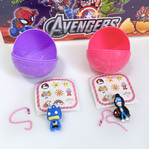 24 pièces/ensemble <span class=keywords><strong>Marvel</strong></span> Cartoon Cool Iron Bat Spider Man Capsule Toys Mystery Box Children 3D Doll Toys Keychain Surprise Blind Box - Product Image 5