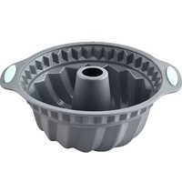 Moule à gâteau en silicone en stock pour chiffon et mousse, design rond à oreilles, antiadhésif, compatible four, outil de cuisson Xu-0666