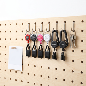 <b>Custom</b> Logo Retractable Plastic Keychain Holders With Carabiner And Clip For Storage Use - Product Image 2