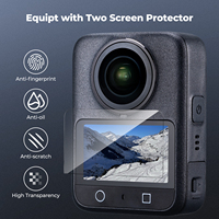 Película de Vidrio Templado para Pantalla Ultra HD K&F Concept con Cubierta Protectora de Lente de Silicona para DJI OSMO 360, Kit de Protector de Pantalla