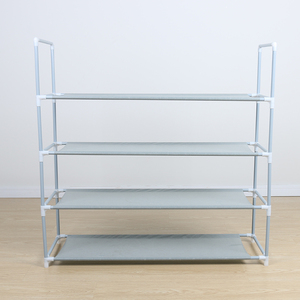 Casa <span class=keywords><strong>in</strong></span> piedi 4 livelli scarpe stand <span class=keywords><strong>per</strong></span> casa scarpiera <span class=keywords><strong>metallo</strong></span> Non tessuto scaffali Multi-strato scarpe espositore - Product Image 3