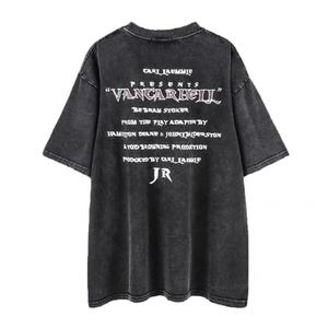 เสื้อยืดผู้ชายไซส์ใหญ่ลายการ์ตูนวินเทจผ้าถักพิมพ์ลายโลโก้ตามสั่งขายส่ง - Product Image 4