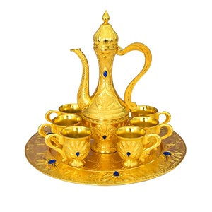 Cadeau islamique du Ramadan, théière en or plaqué diamant, tasse à thé et à café, ensemble <span class=keywords><strong>Zem</strong></span> <span class=keywords><strong>Zem</strong></span> - Product Image 4