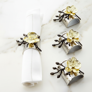 Anneau de serviette en aluminium au design glamour, fabriqué par un fabricant fiable, accessoire décoratif de table pour les célébrations - Product Image 1