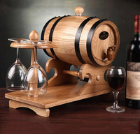 Tonneau de vin en bois de chêne massif avec logo personnalisé en bois pour le stockage du whisky esprit Vintage tonneau de vin de whisky