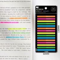 BESTLINE Notas Adhesivas Transparentes de PET con Múltiples Colores Degradados, Marcadores Adhesivos, Notas Adhesivas Resistentes al Agua para Dejar Mensajes