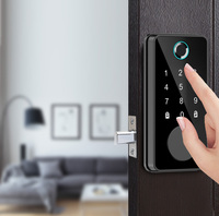 Cerradura Inteligente para Puerta con Huella Dactilar Tuya, Cerradura Digital Impermeable con Huella Dactilar de Doble Cara para Entrada de Casa con Cerradura Inteligente