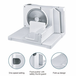 Trancheuse Électrique Pliable 100W avec Bouton de Sécurité, Lame SUS420J2 de 170mm et <span class=keywords><strong>Poussoir</strong></span> Alimentaire pour Légumes et Viandes - Product Image 5