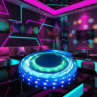 Bande lumineuse LED RGBIC RGB flexible DC24V SMD5050 12W/m 10 pixels SPI à changement de couleur décorative pour éclairage intérieur et éclairage de bar