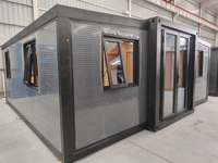 Maison conteneur préfabriquée pliable et extensible pour bureau, école, chambre, cuisine, salon et supermarché