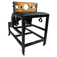 BDSM banc de fessée tabouret à genoux équipement retenue punition meubles Bondage chaise avec collier en bois manilles