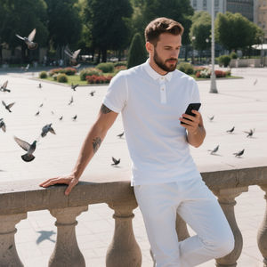 Camiseta de Manga Corta de Alta Calidad, Transpirable, de Diseño Personalizado, Informal de Negocios, de Marca, de Poliéster y Algodón, Básica, Unisex - Product Image 1