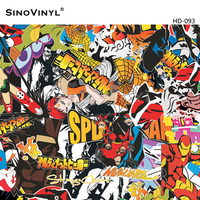 Air Free Cartoon Style Bomb Foil Wrap Graffiti Vinilo Car Sticker