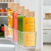 Bouteille d'eau isolée en verre borosilicaté SINCERE grande capacité couvercle en bambou marqueur de temps Design créatif pour une utilisation au bureau à domicile