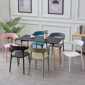 Modern Minimalist Rectangle <b>Dining</b> <b>Table</b> <b>Solid</b> <b>Wood</b> White Top Stable Support Structure For <b>Dining</b> Room - Product Image 3