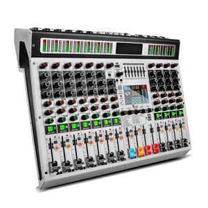 Cooyinka professionale 12 canali DJ digitale USB interfaccia <span class=keywords><strong>Audio</strong></span> integrata 99 effetto riverbero costruzione In metallo - Product Image 2