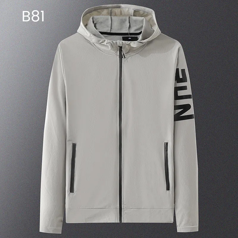 Thể hình cơ bắp hoodie người đàn ông thể thao đào tạo Áo khoác phòng tập thể dục tập thể dục Workout Áo thun thể thao Tracksuit chạy Áo B81