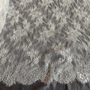 Nhà Máy Trực Tiếp Có Ghi Điện Lông Mi Ren Phi Pháp Ren Vải Cho Áo Choàng Cưới - Product Image 5