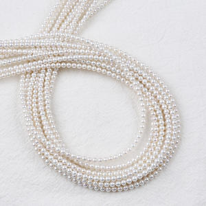 สร้อยคอมุกน้ำจืดทรงข้าวสารสีขาวขนาด 3-3.5 มม. มุกธรรมชาติแบบกึ่งสำเร็จรูป ขายส่งอุปกรณ์ตกแต่ง - Product Image 4